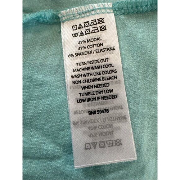 Rachel Roy XL Light Blue Short Sleeve Top With Side Drawstring - Picture 6 of 8